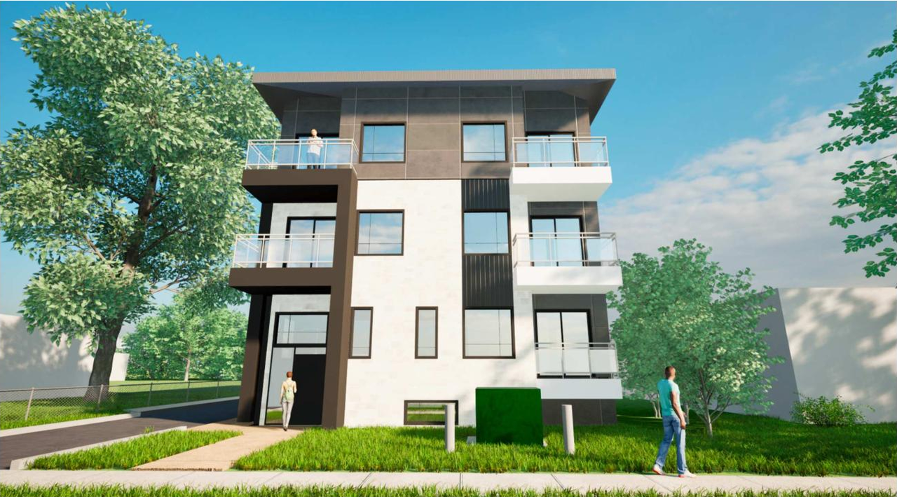 Rendering of building from page 6 of the file '2024-12-12 - Urban Design Brief - D07-12-24-0167'