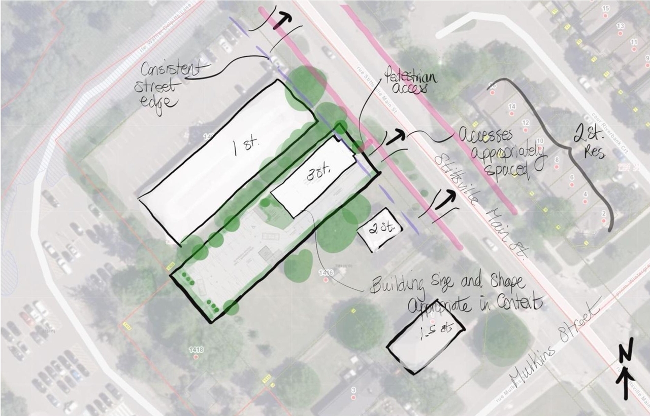 Construction site plan for project from page 20 of the file '2025-04-11 - Urban Design Brief Rev1 - D07-12-24-0167'