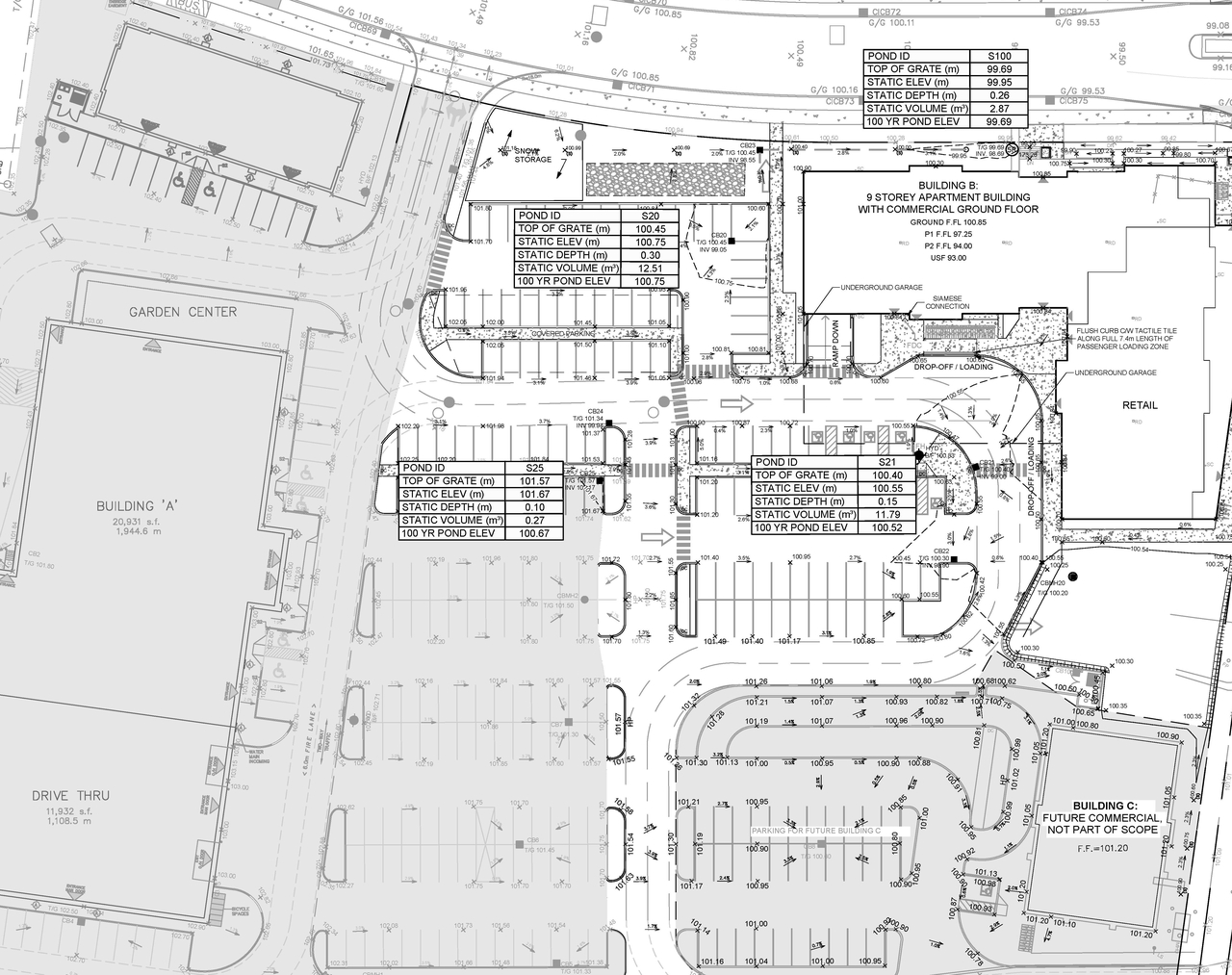 Construction site plan for project from page 63 of the file '2025-08-20 - Design Brief - D07-12-24-0169'