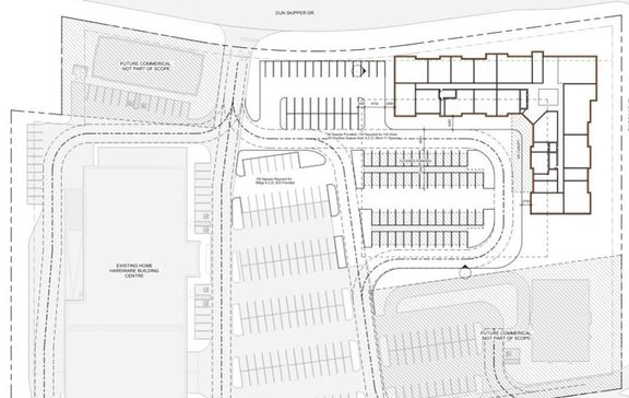 Construction site plan for project from page 17 of the file '2025-05-12 - Urban Design Brief - D07-12-24-0169'
