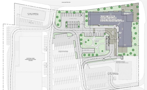 Construction site plan for project from page 18 of the file '2025-05-12 - Urban Design Brief - D07-12-24-0169'