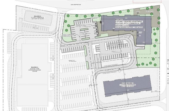 Construction site plan for project from page 18 of the file '2025-05-12 - Urban Design Brief - D07-12-24-0169'