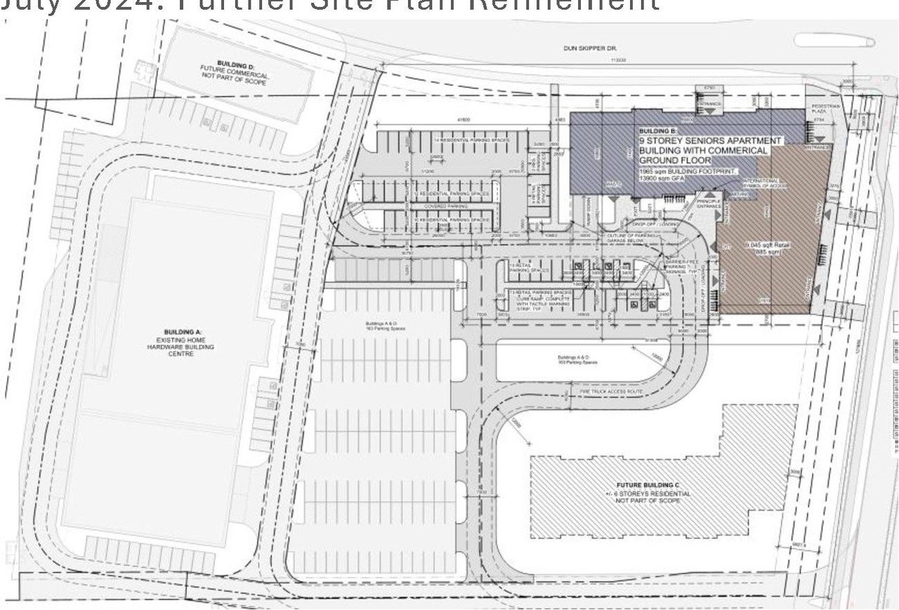 Construction site plan for project from page 19 of the file '2025-05-12 - Urban Design Brief - D07-12-24-0169'