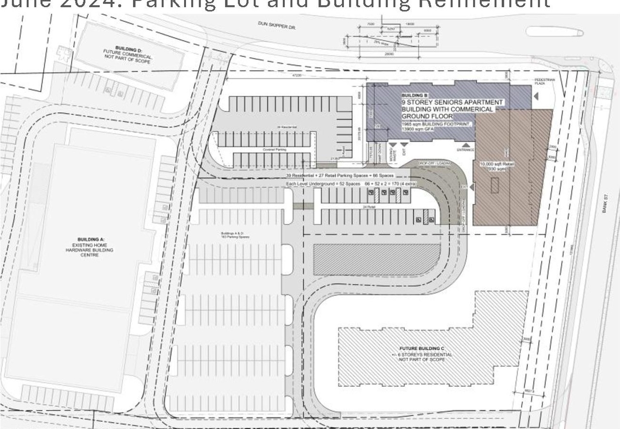 Construction site plan for project from page 19 of the file '2025-05-12 - Urban Design Brief - D07-12-24-0169'