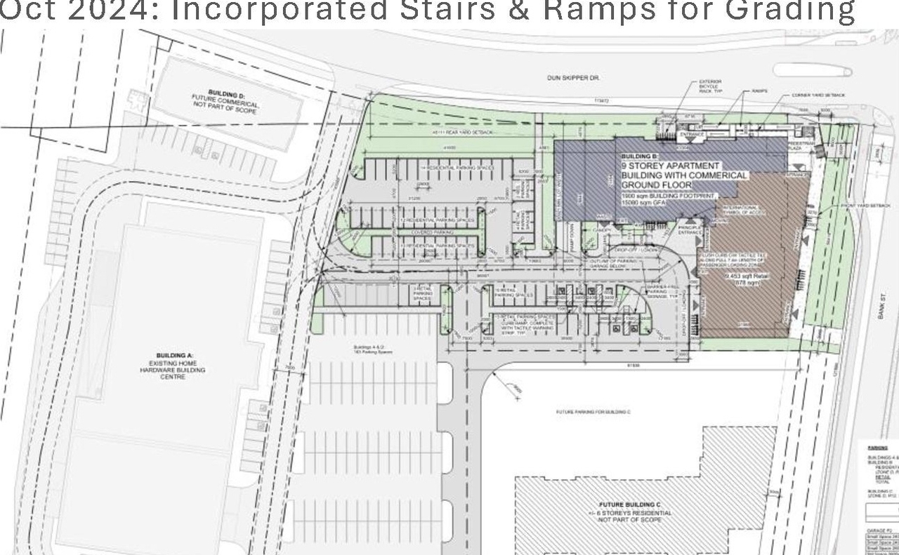 Construction site plan for project from page 20 of the file '2025-05-12 - Urban Design Brief - D07-12-24-0169'
