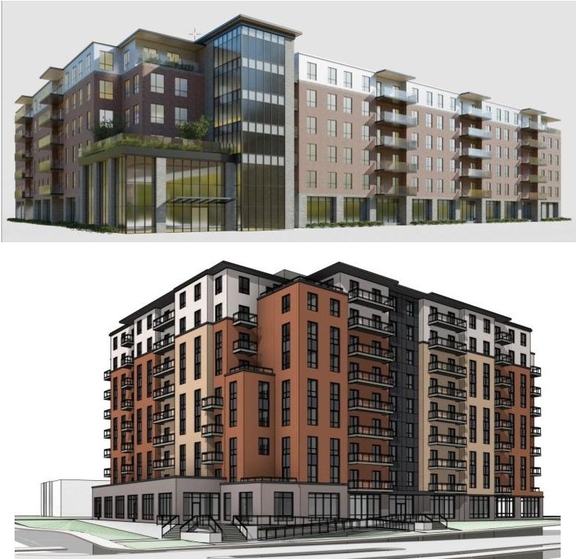 Rendering of building from page 21 of the file '2025-05-12 - Urban Design Brief - D07-12-24-0169'