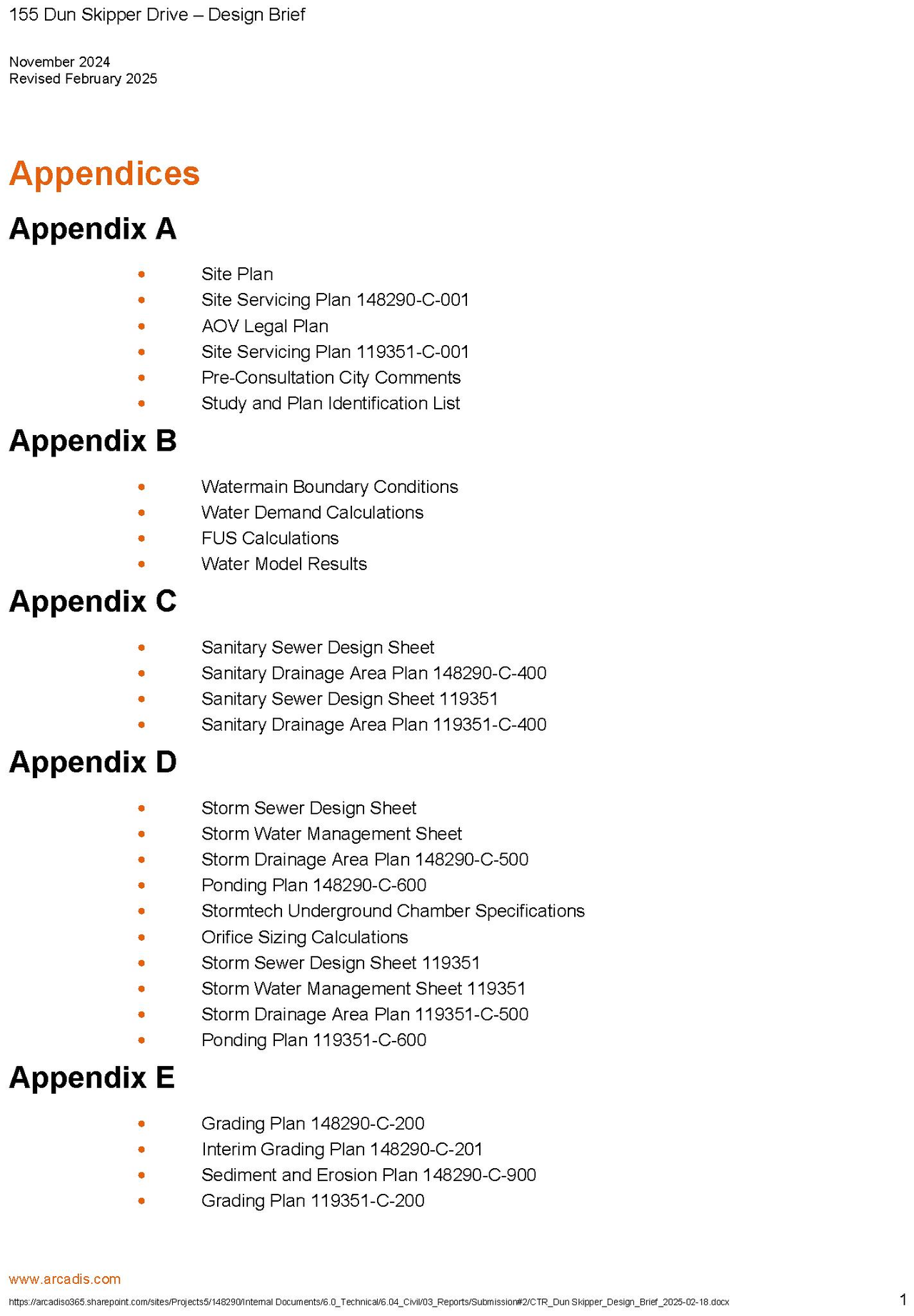 Construction site plan for project from page 7 of the file '2025-05-12 - Arcadis Response Design Brief - D07-12-24-0169'