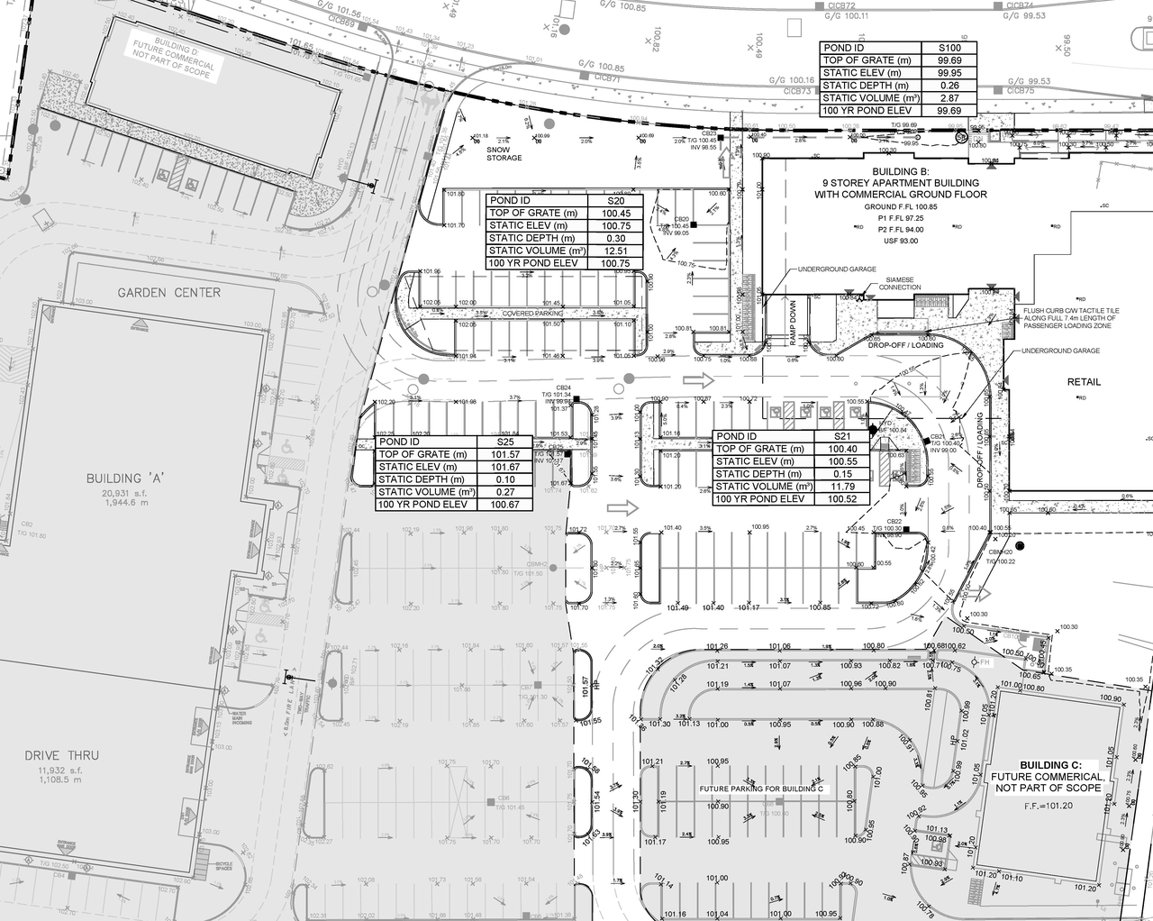 Construction site plan for project from page 88 of the file '2025-05-12 - Arcadis Response Design Brief - D07-12-24-0169'