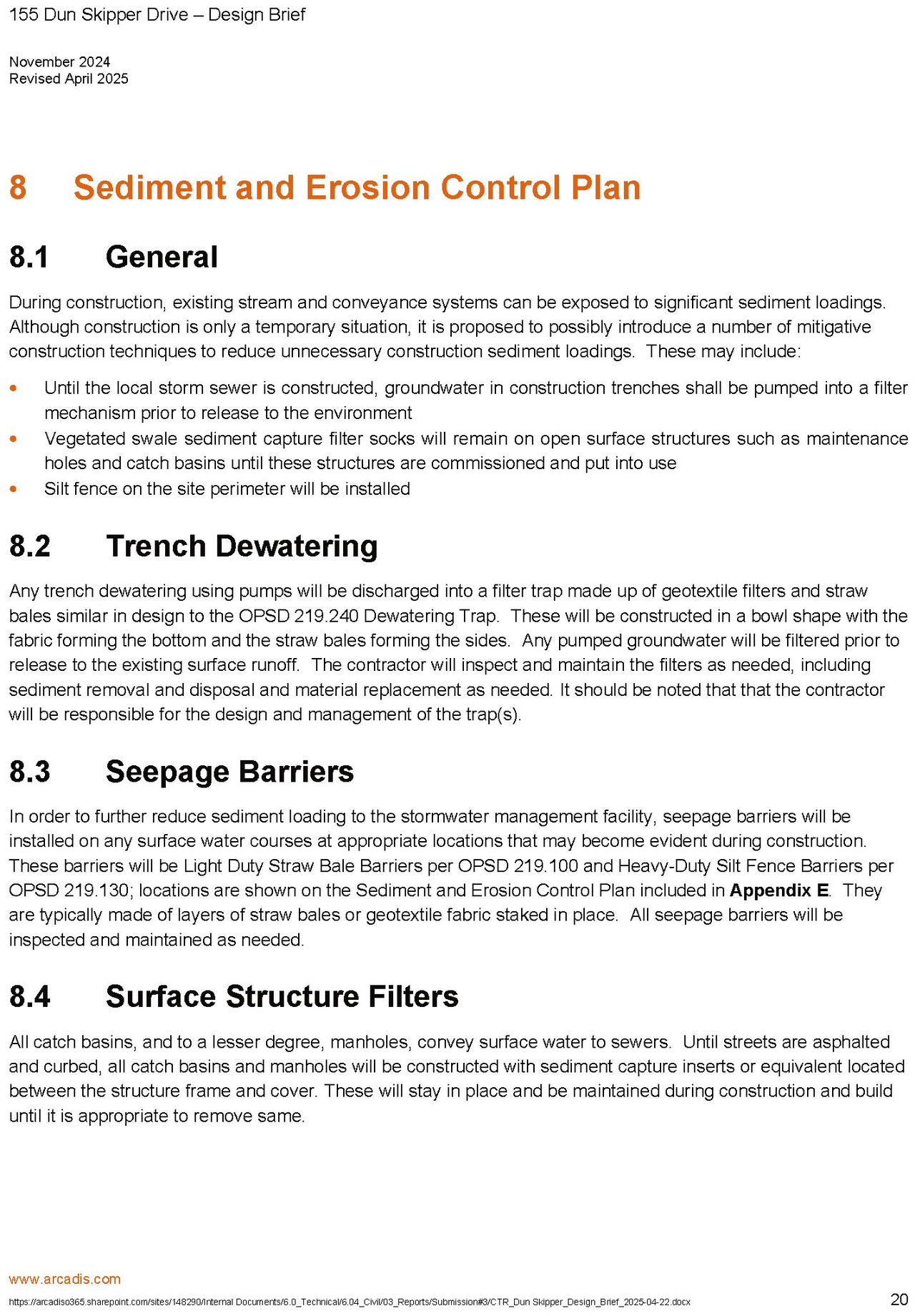 Construction site plan for project from page 26 of the file '2025-05-12 - Design Brief - D07-12-24-0169'