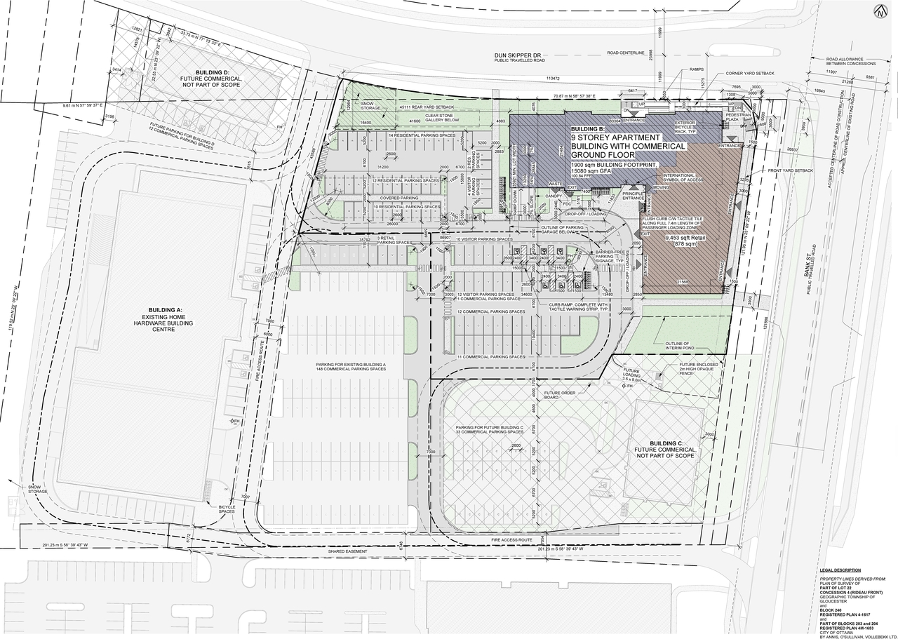 Construction site plan for project from page 30 of the file '2025-05-12 - Design Brief - D07-12-24-0169'