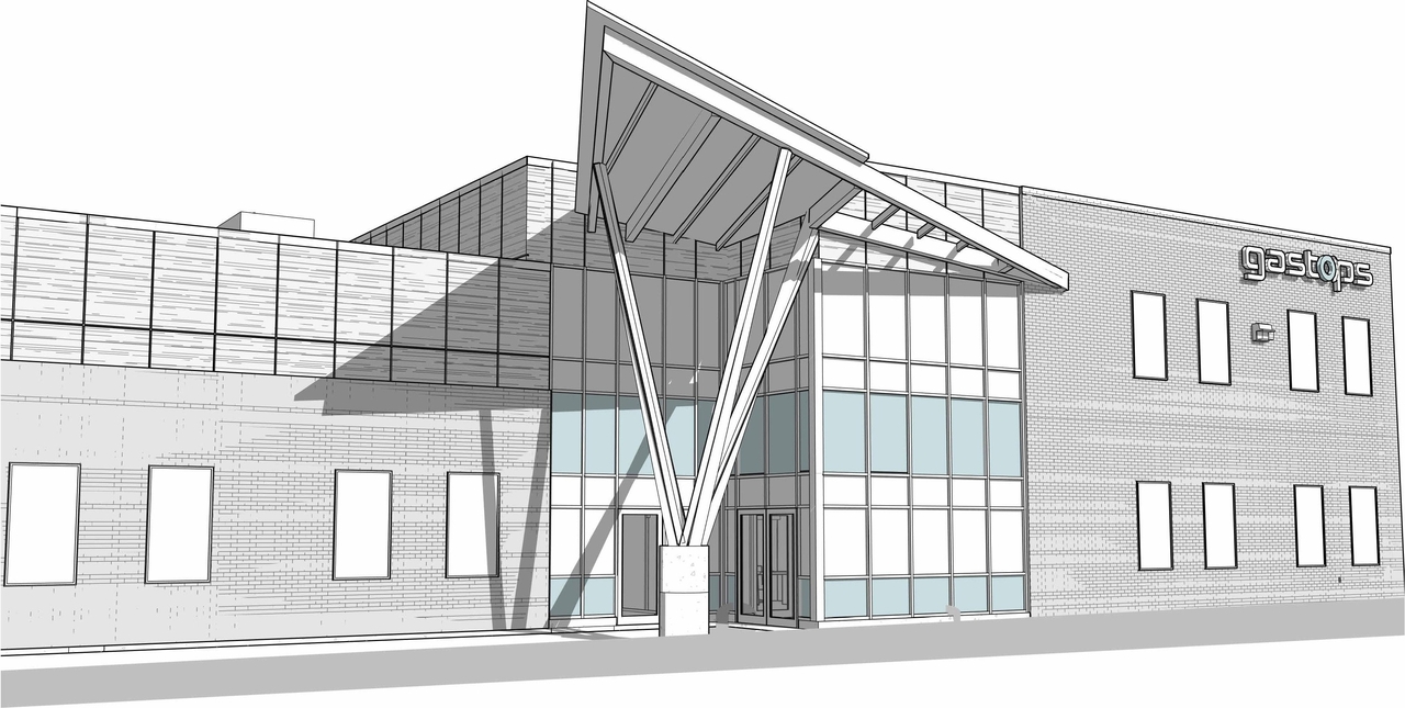 Rendering of building from page 2 of the file '2025-06-11 - Elevations & Perspectives - D07-12-24-0170'