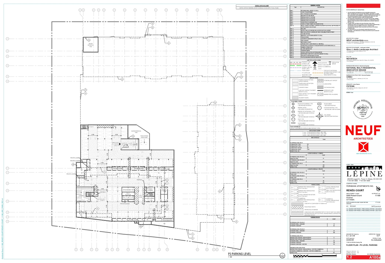 Floor plan for project from page 1 of the file '2024-12-13 - Floor Plan - P3 Level Parking - D07-12-24-0172'