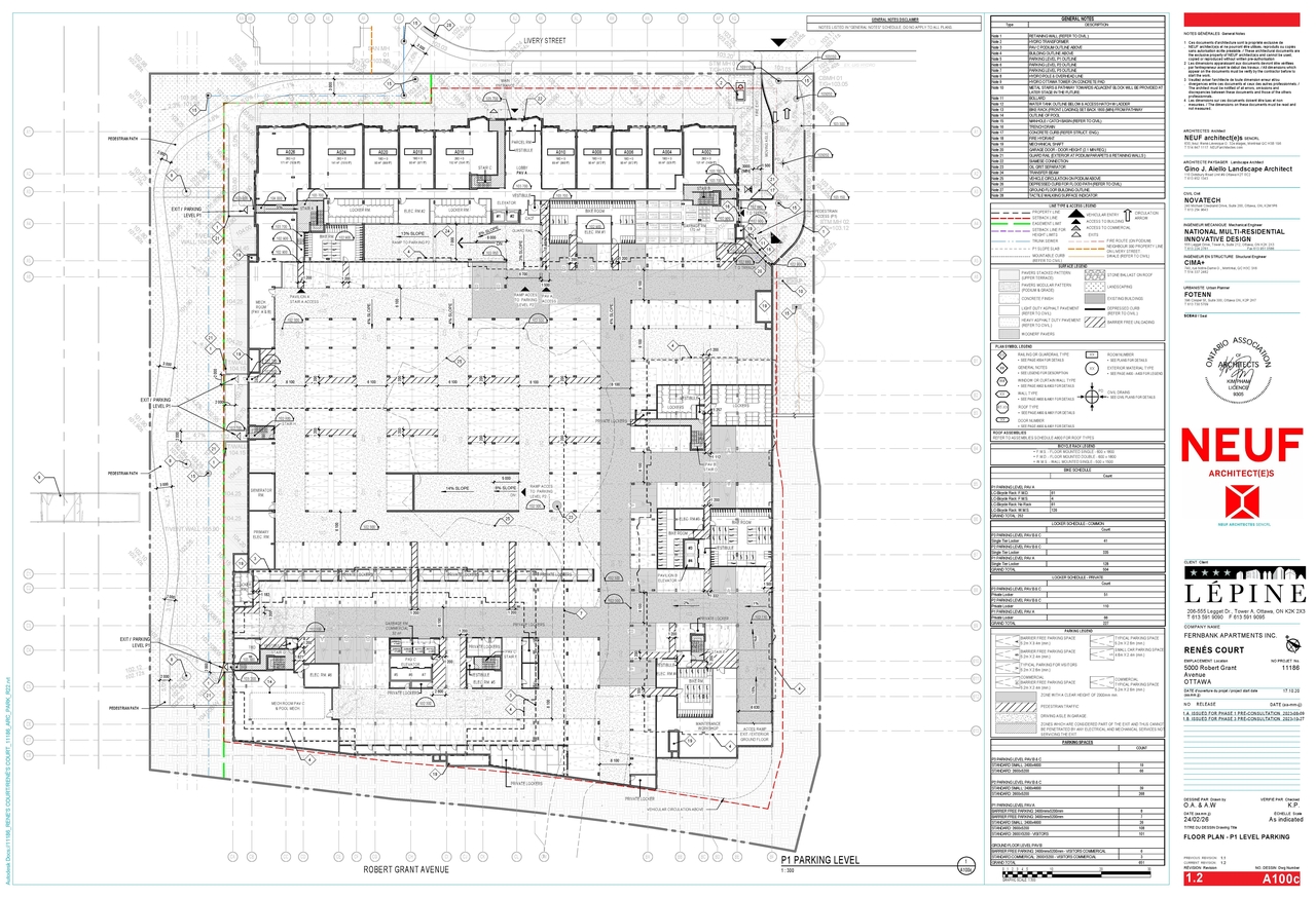 Floor plan for project from page 1 of the file '2024-12-13 - Floor Plan - P1 Level Parking - D07-12-24-0172'