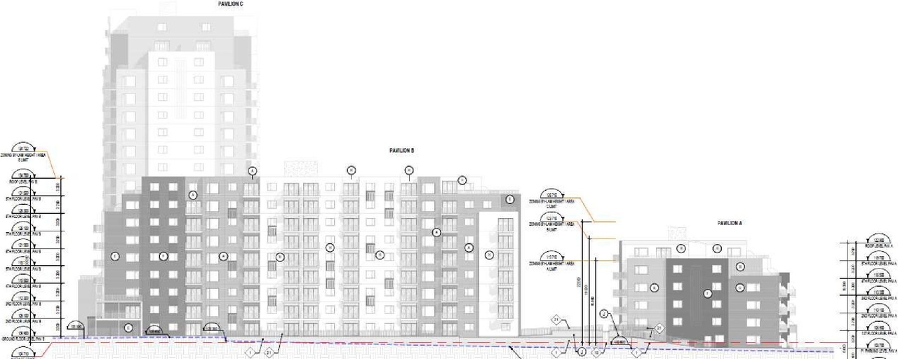 Construction site plan for project from page 20 of the file '2024-12-13 - Urban Design Brief - D07-12-24-0172'