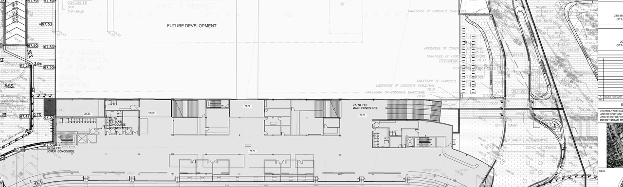 Construction site plan for project from page 53 of the file '2025-01-10 - Urban Design Review Panel Report - D07-12-24-0178'
