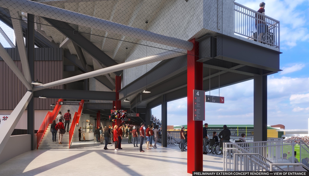 Rendering of building from page 13 of the file '2025-03-06 - Urban Design Brief NNS - D07-12-24-0178'