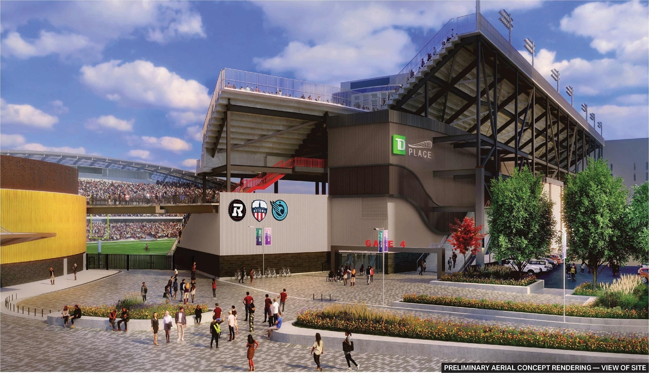 Rendering of building from page 6 of the file '2025-03-06 - Urban Design Brief NNS - D07-12-24-0178'
