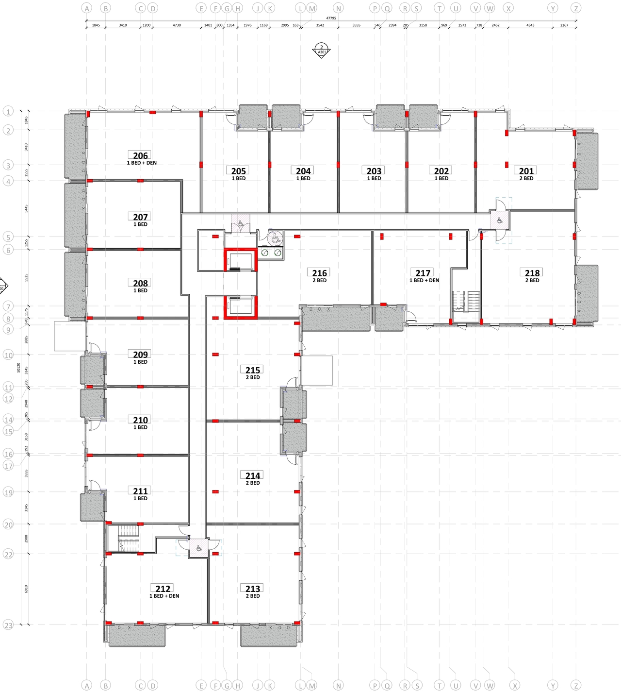 Construction site plan for project from page 6 of the file '2025-05-12 - Building 2 Floor Plans & Elevations - D07-12-25-0005'