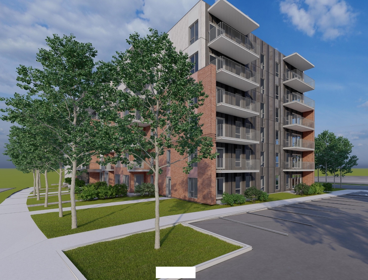 Rendering of building from page 1 of the file '2025-01-22 - (Residential) Urban Design Brief - D07-12-25-0005'