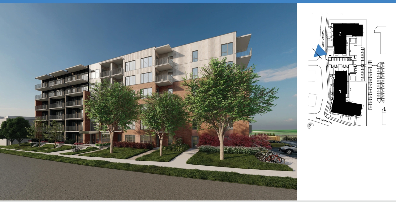 Construction site plan for project from page 34 of the file '2025-01-22 - (Residential) Urban Design Brief - D07-12-25-0005'