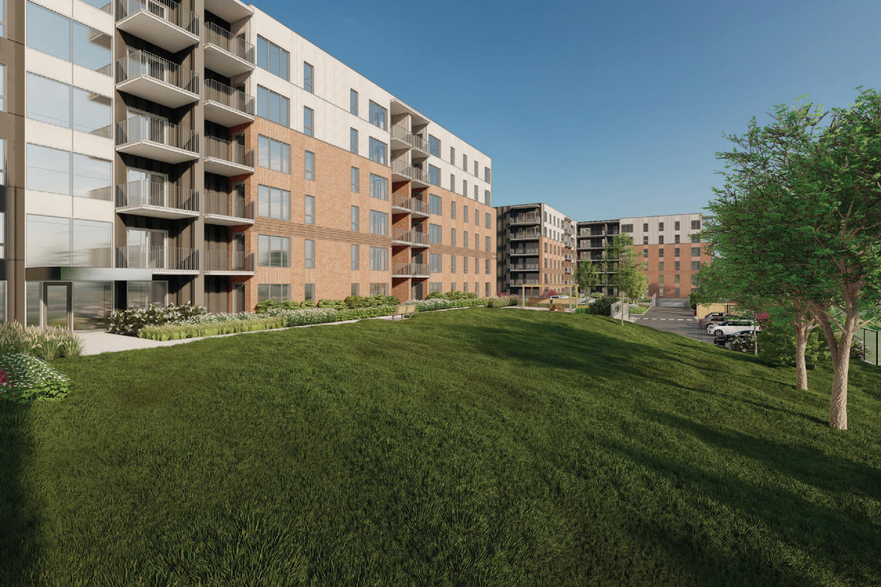 Rendering of building from page 39 of the file '2025-01-22 - (Residential) Urban Design Brief - D07-12-25-0005'