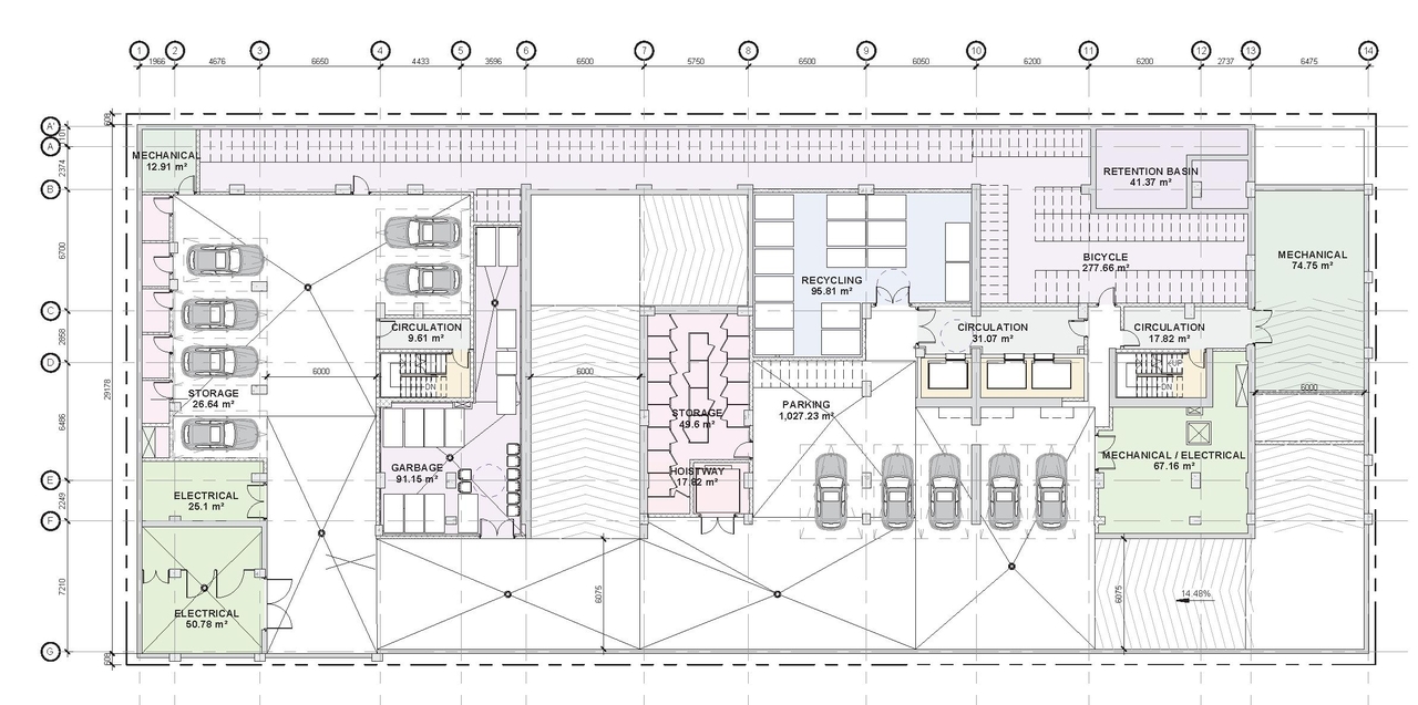 Floor plan for project from page 42 of the file '2025-07-22 - Urban Design Brief - D07-12-25-0010'