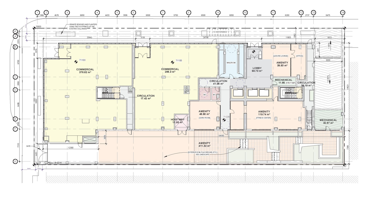 Floor plan for project from page 43 of the file '2025-07-22 - Urban Design Brief - D07-12-25-0010'