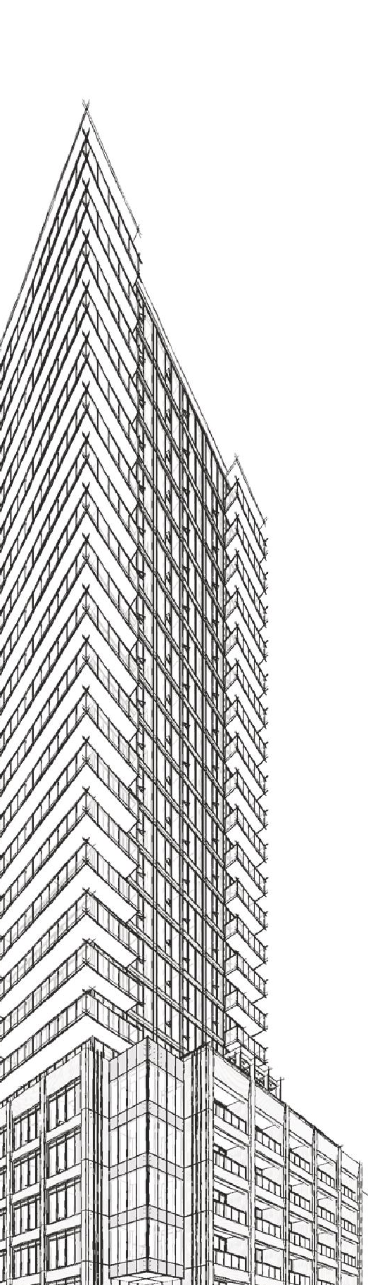 Rendering of building from page 5 of the file '2025-07-22 - Urban Design Brief - D07-12-25-0010'