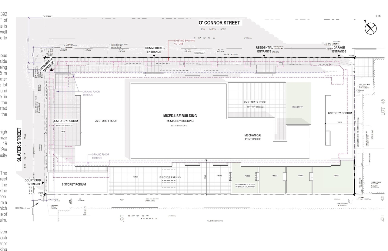 Construction site plan for project from page 7 of the file '2025-07-22 - UDRP Report - D07-12-25-0010'