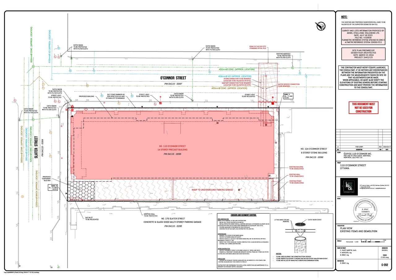 Construction site plan for project from page 75 of the file '2025-07-22 - UDRP Report - D07-12-25-0010'