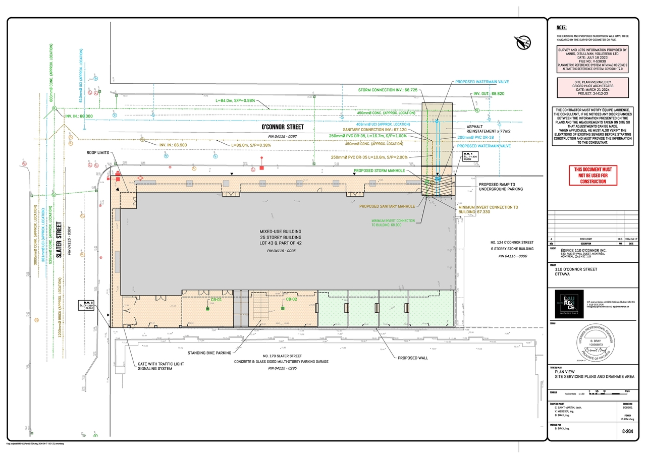 Construction site plan for project from page 77 of the file '2025-07-22 - UDRP Report - D07-12-25-0010'