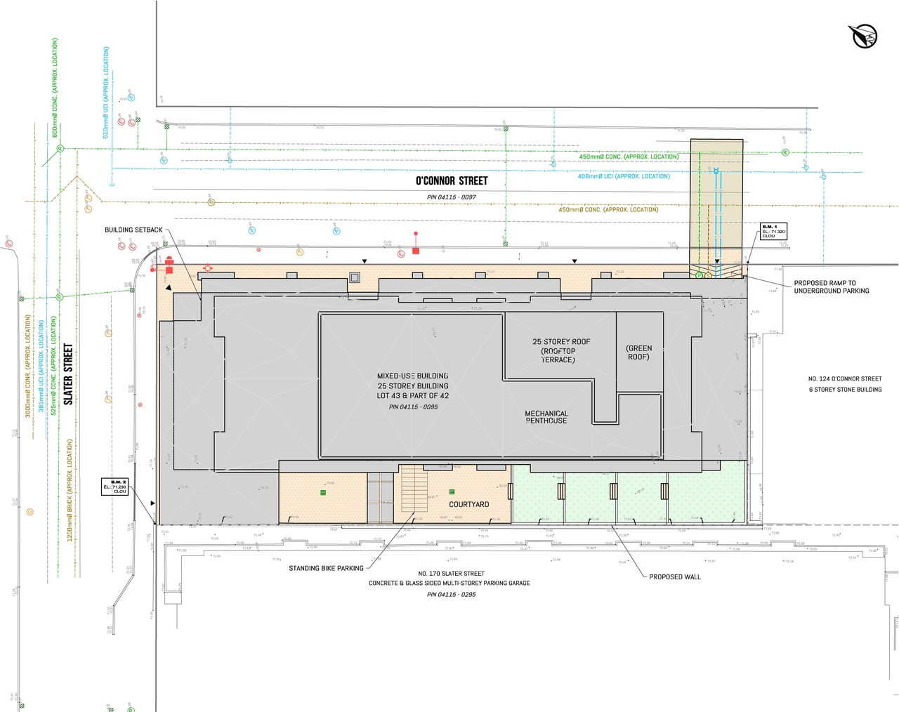 Construction site plan for project from page 78 of the file '2025-07-22 - UDRP Report - D07-12-25-0010'