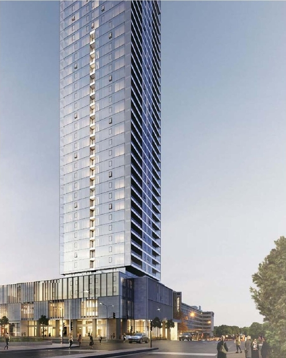 Rendering of building from page 3 of the file '2025-10-30 - Urban Design Brief - D07-12-25-0010'