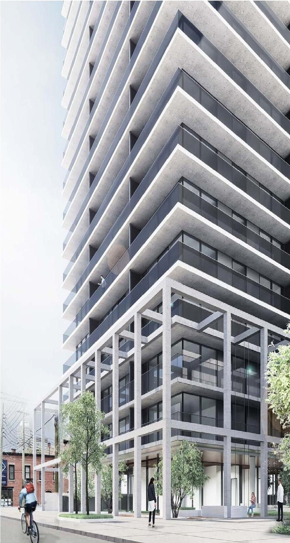 Rendering of building from page 31 of the file '2025-10-30 - Urban Design Brief - D07-12-25-0010'