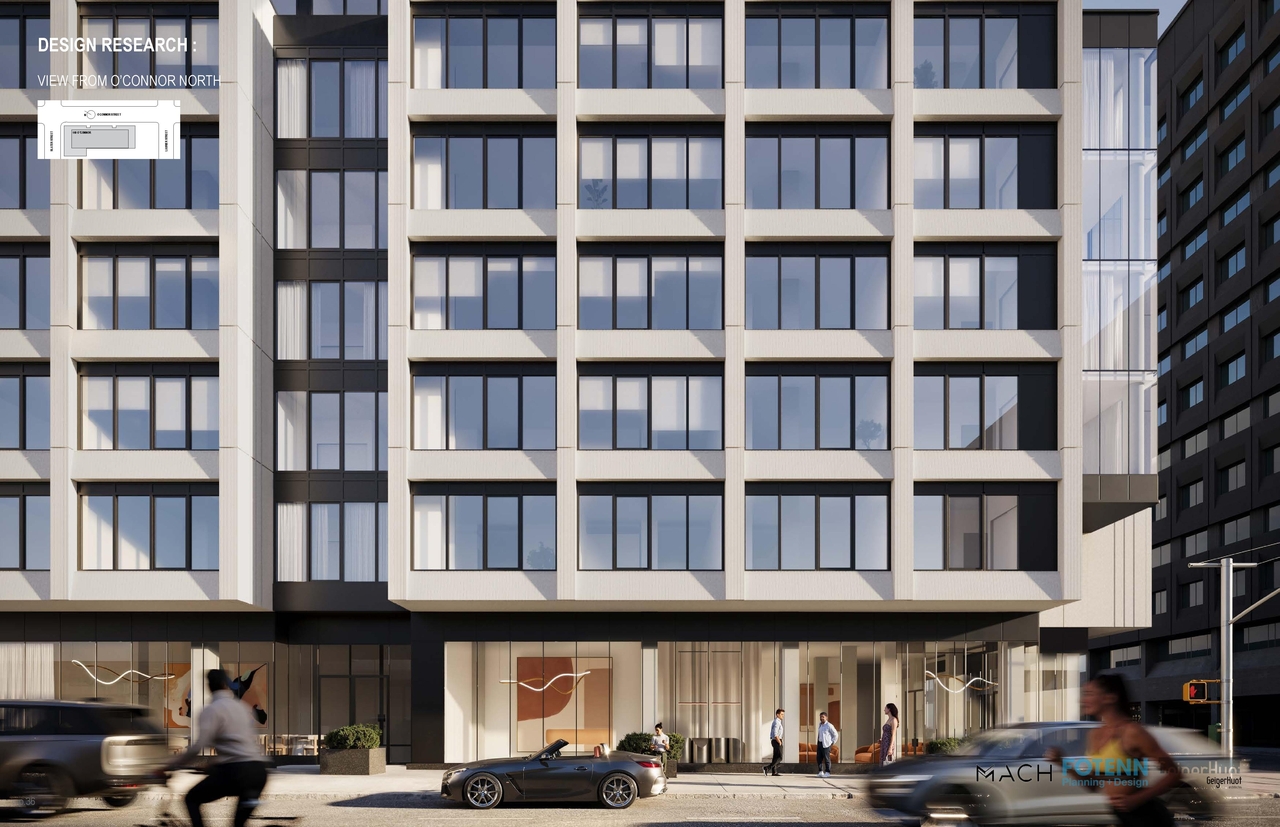 Rendering of building from page 37 of the file '2025-10-30 - Urban Design Brief - D07-12-25-0010'