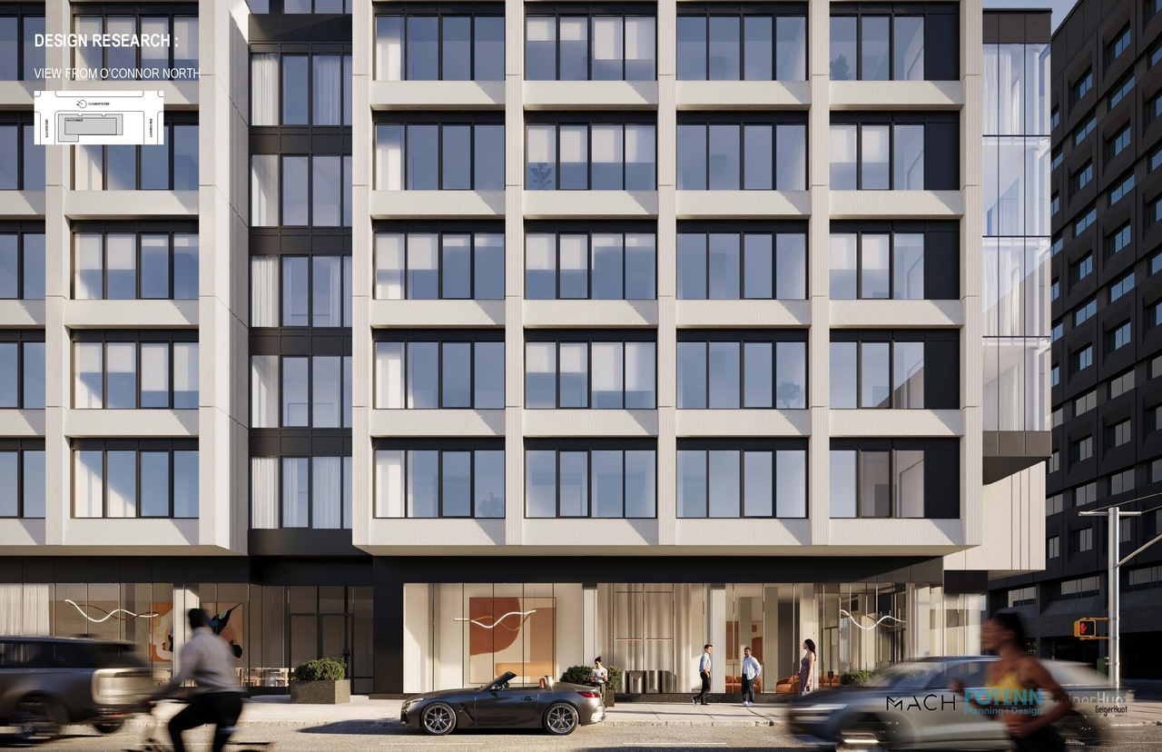 Rendering of building from page 37 of the file '2025-10-30 - Urban Design Brief - D07-12-25-0010'