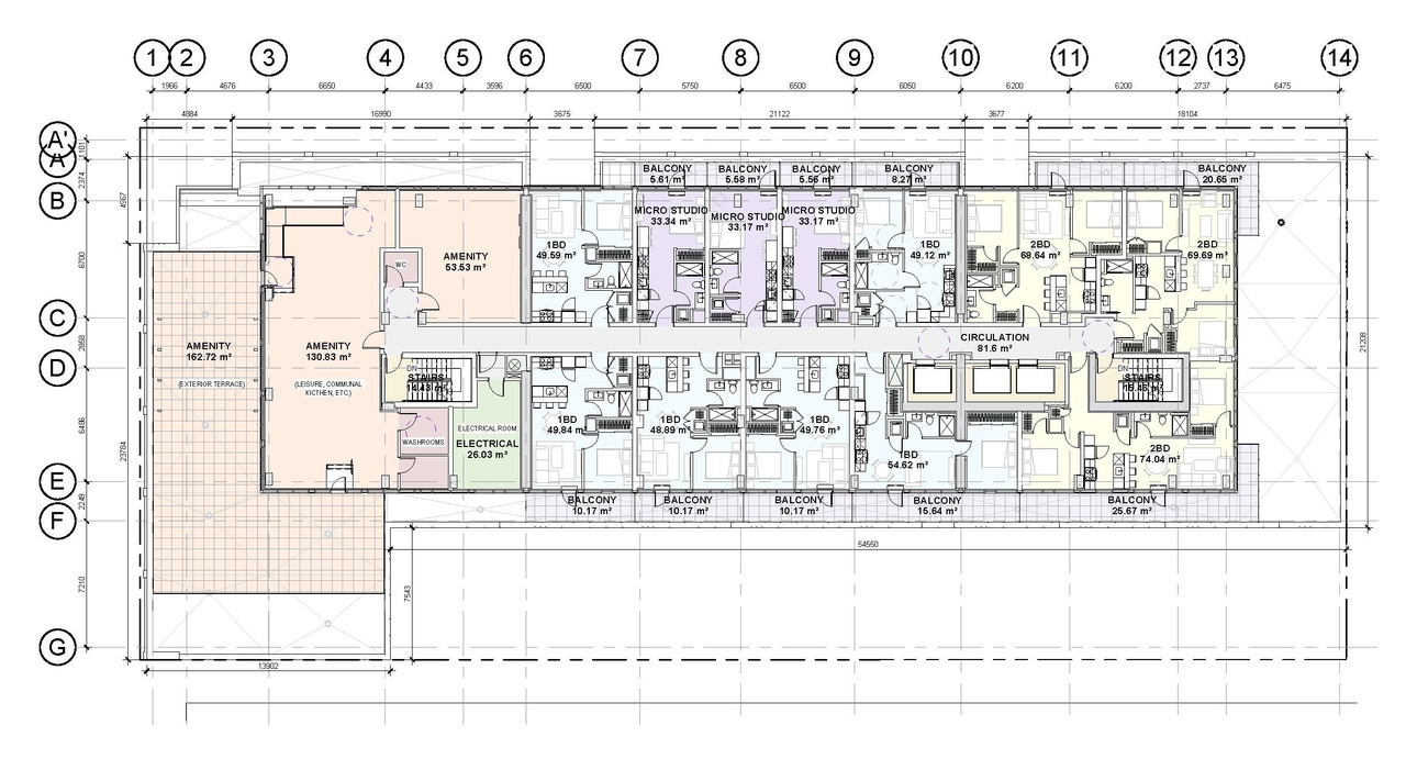 Floor plan for project from page 46 of the file '2025-10-30 - Urban Design Brief - D07-12-25-0010'