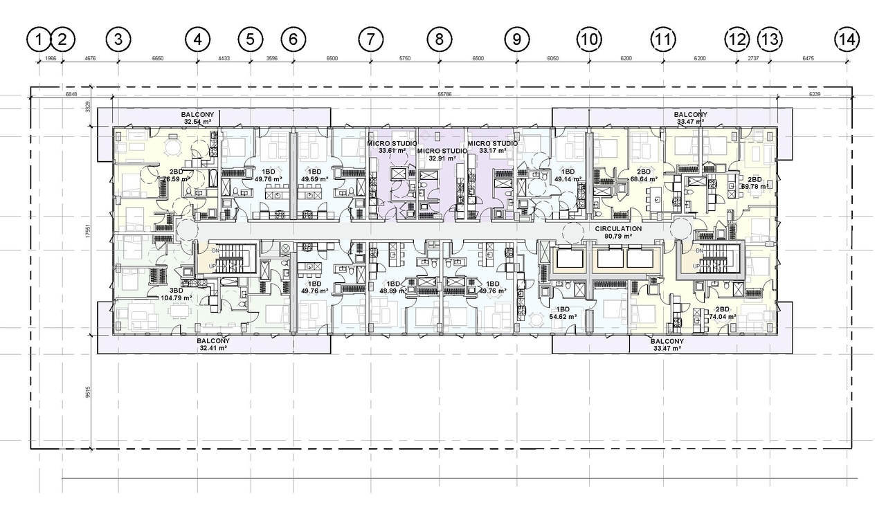 Floor plan for project from page 47 of the file '2025-10-30 - Urban Design Brief - D07-12-25-0010'