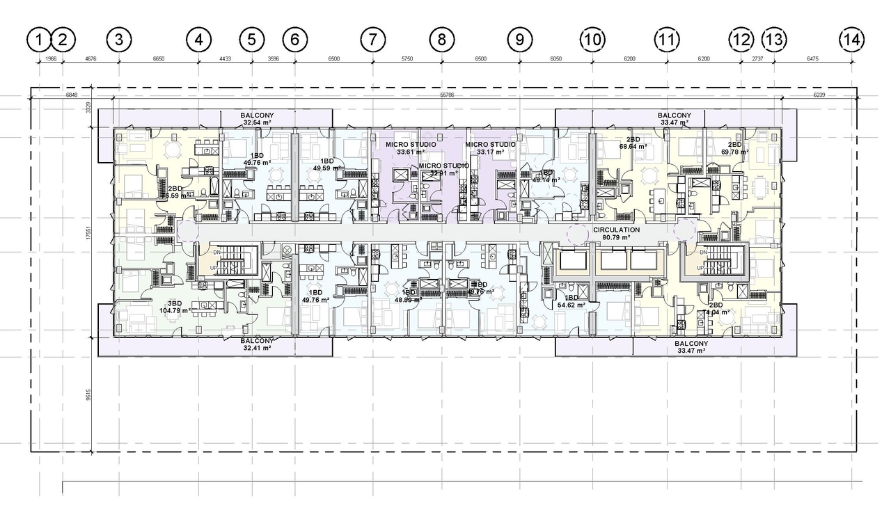 Floor plan for project from page 49 of the file '2025-10-30 - Urban Design Brief - D07-12-25-0010'