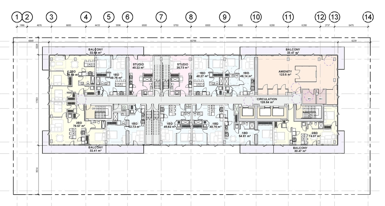 Floor plan for project from page 50 of the file '2025-10-30 - Urban Design Brief - D07-12-25-0010'