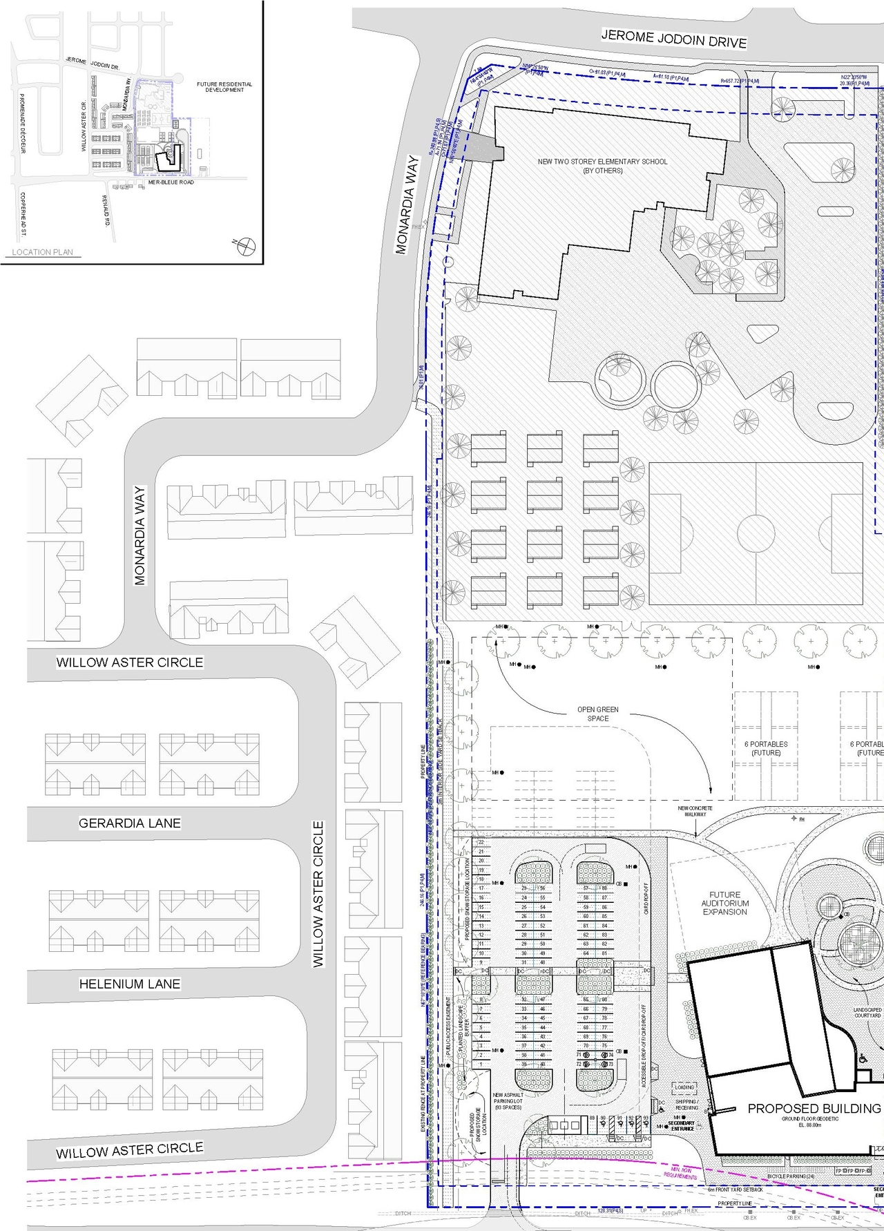 Construction site plan for project from page 13 of the file '2025-04-07 - Design Brief & Planning Rationale - D07-12-25-0012'