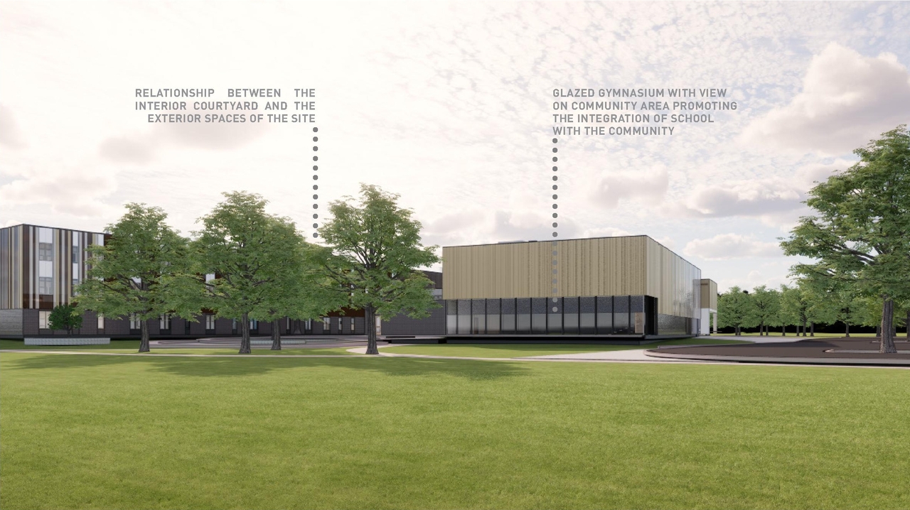 Rendering of building from page 18 of the file '2025-04-07 - Design Brief & Planning Rationale - D07-12-25-0012'