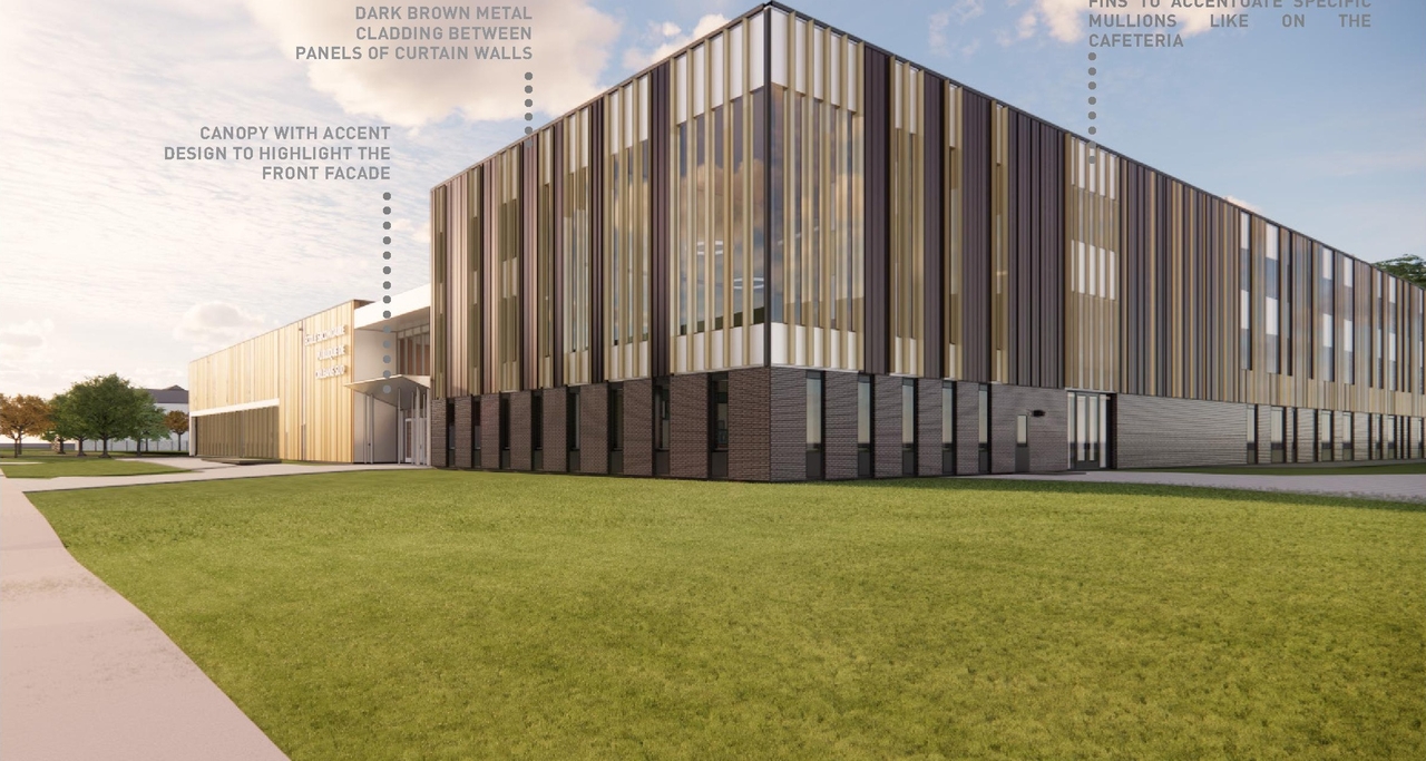 Rendering of building from page 18 of the file '2025-04-07 - Design Brief & Planning Rationale - D07-12-25-0012'