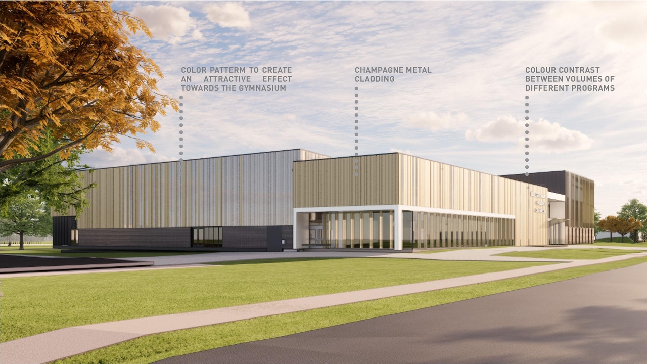 Rendering of building from page 19 of the file '2025-04-07 - Design Brief & Planning Rationale - D07-12-25-0012'