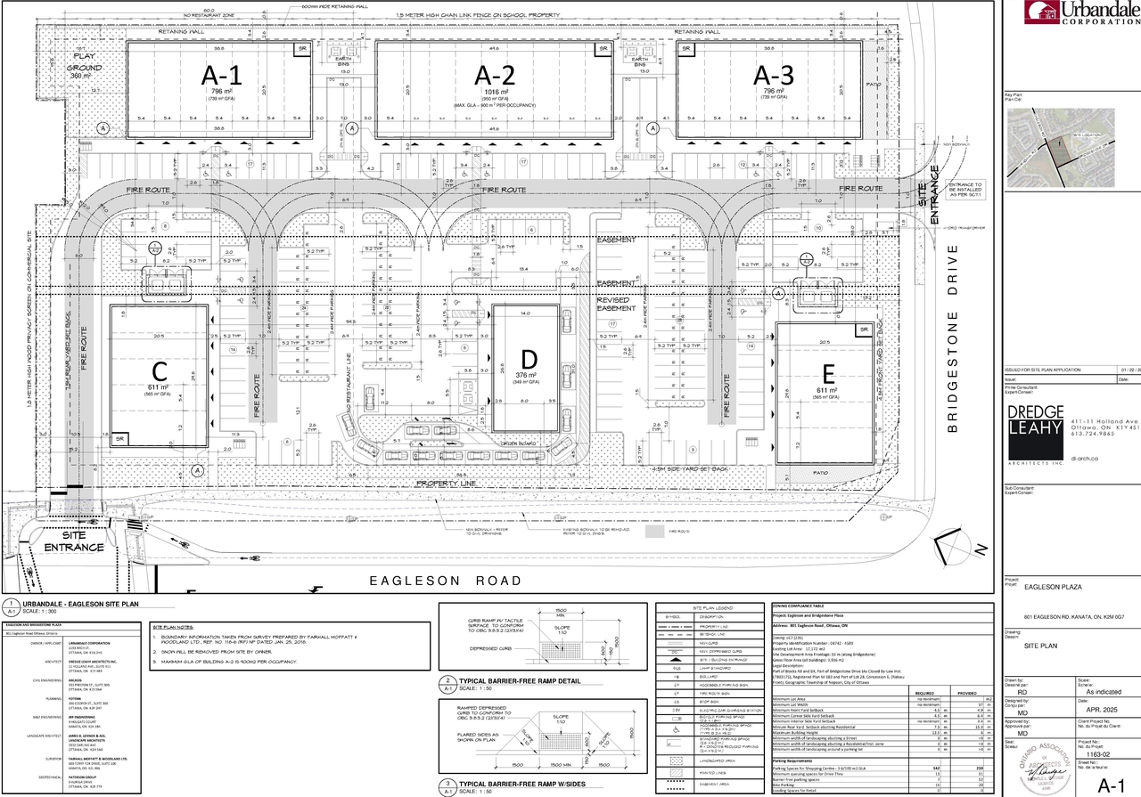 Construction site plan for project from page 20 of the file '2025-07-31 - Design Brief - D07-12-25-0014'