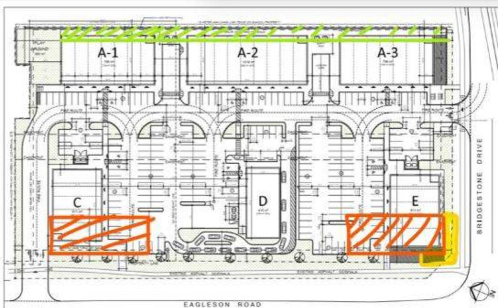 Construction site plan for project from page 28 of the file '2025-07-31 - Design Brief - D07-12-25-0014'