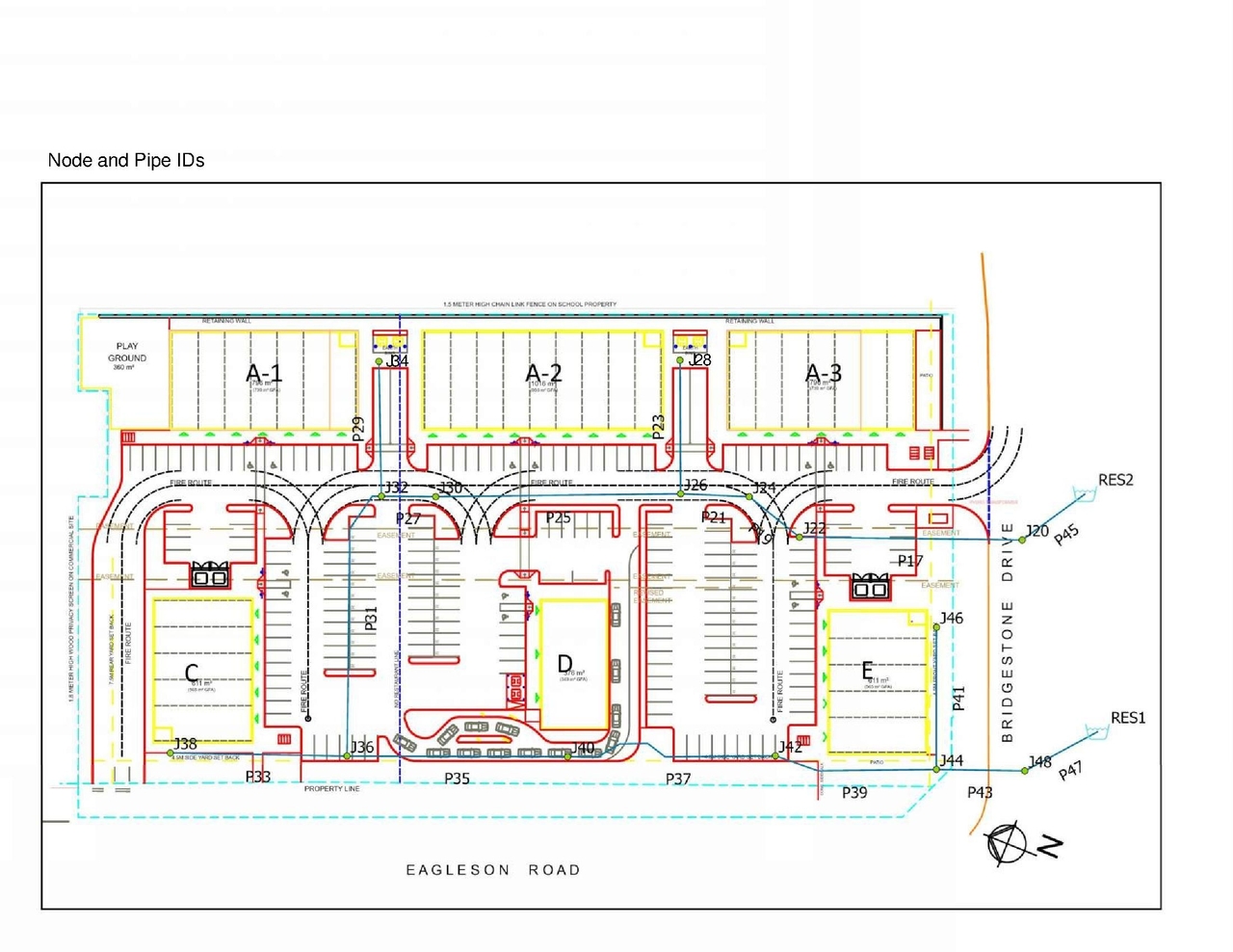 Construction site plan for project from page 56 of the file '2025-07-31 - Design Brief - D07-12-25-0014'