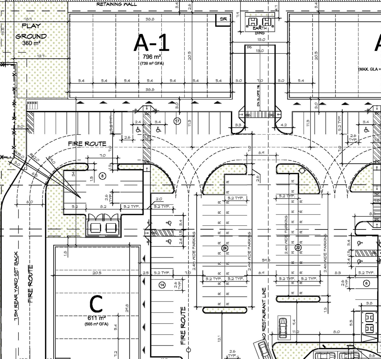 Construction site plan for project from page 20 of the file '2025-10-01 - Design Brief - D07-12-25-0014'