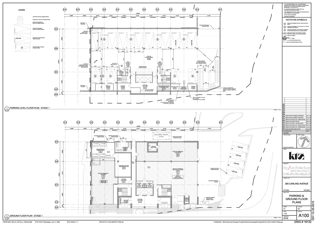 Construction site plan for project from page 2 of the file '2025-06-17 - Site Plan Elevations & Floor Plans - D07-12-25-0015'