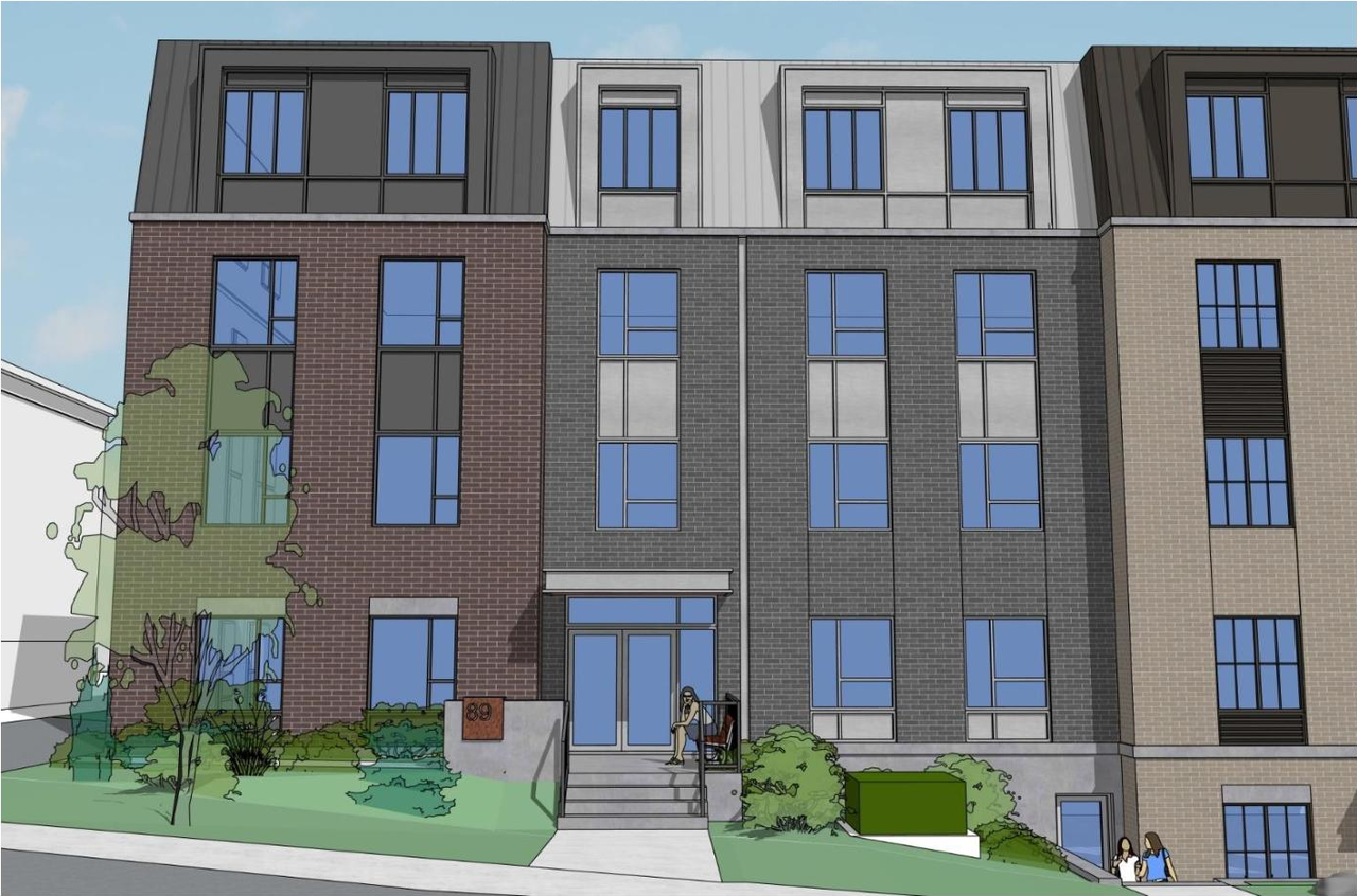 Rendering of building from page 31 of the file '2025-04-17 - Planning Rationale and Urban Design Brief - D07-12-25-0018'